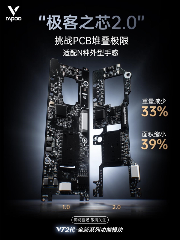 雷柏VT2代全新无线电竞鼠标系列极客之芯20功能模块挑战极限必赢下载(图1)